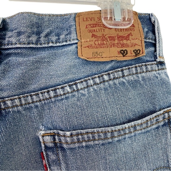 Levi’s 550 Custom Jeans Womens Size 6 Waist 28 Plaid Patchwork Levis Upcycled - Picture 8 of 16